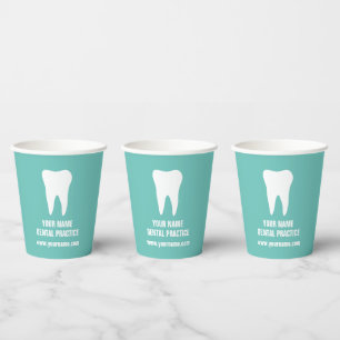 Custom paper cups for dental practice clinic