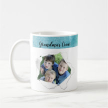 Custom Paper Hole Photo Blue Green Template