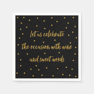 Custom Paper Napkins Black And Gold