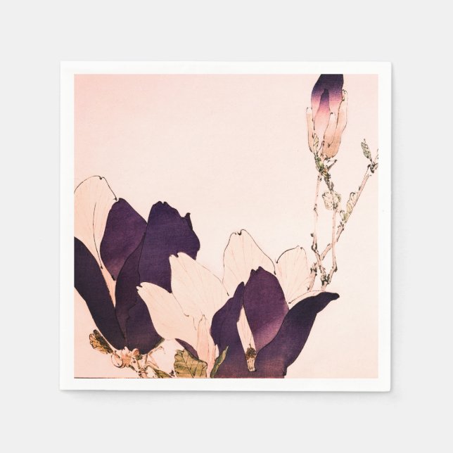 CUSTOM PAPER NAPKINS JAPANESE IRIS (Front)