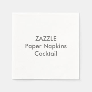 Custom Paper Napkins WHITE COCKTAIL