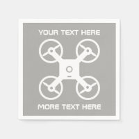 Custom paper party napkins with drone logo