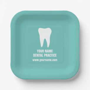 Custom paper plates for dental office party