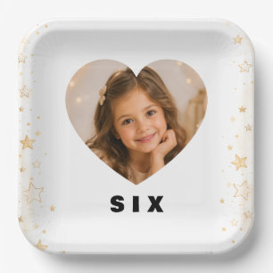 Custom Paper Plates Girl Age 6