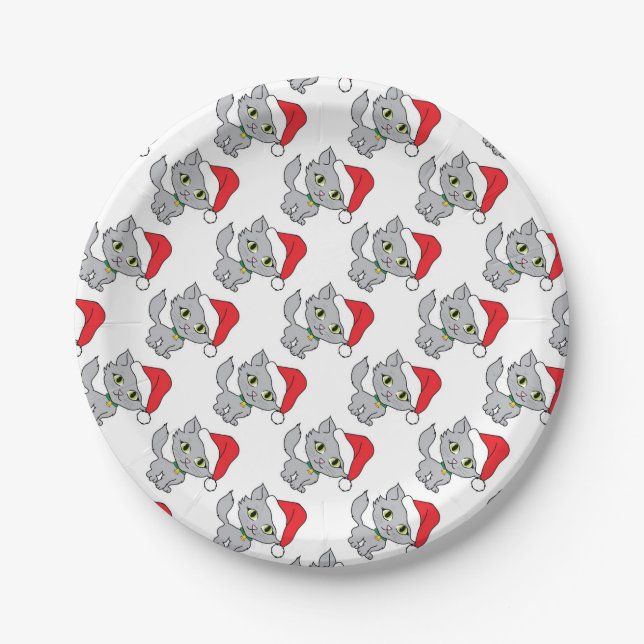 Custom Paper Plates with Kitten (Front)