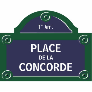 Custom Paris Street Sign Concorde Photo Sculpture Magnet