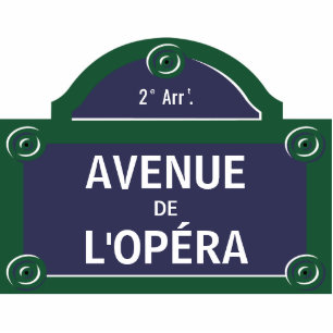 Custom Paris Street Sign Opera Photo Sculpture Magnet