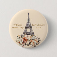 Custom Paris Trip Eiffel Tower Floral