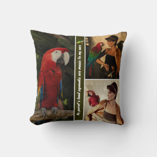  Custom Parrot Photos Throw Pillow