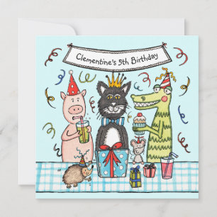Custom Party Animals Birthday Party Invitation
