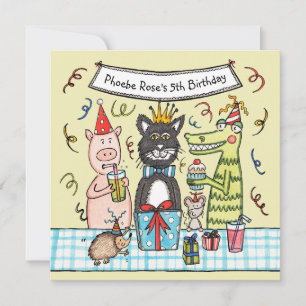 Custom Party Animals Birthday Party Invitation