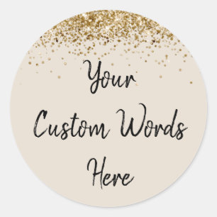 Custom Party Favor Personalized Birthday Classic Round Sticker