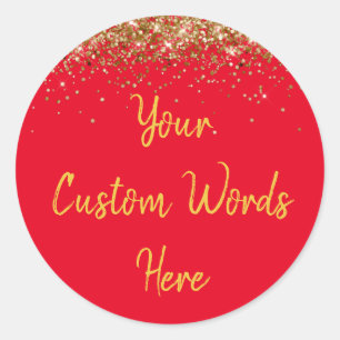 Custom Party Favor Personalized Birthday Classic Round Sticker