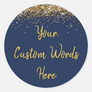Custom Party Favor Personalized Birthday Classic Round Sticker