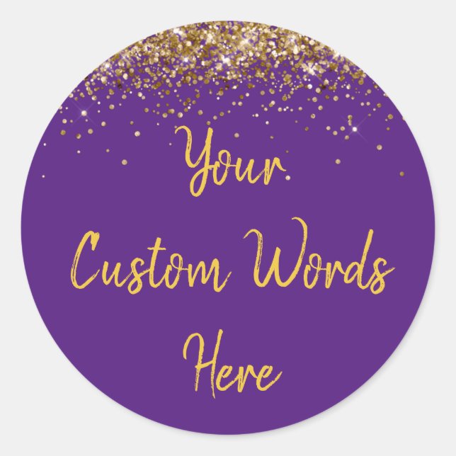 Custom Party Favour Personalised Birthday Classic Round Sticker (Front)