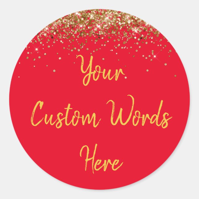 Custom Party Favour Personalised Birthday Classic Round Sticker (Front)