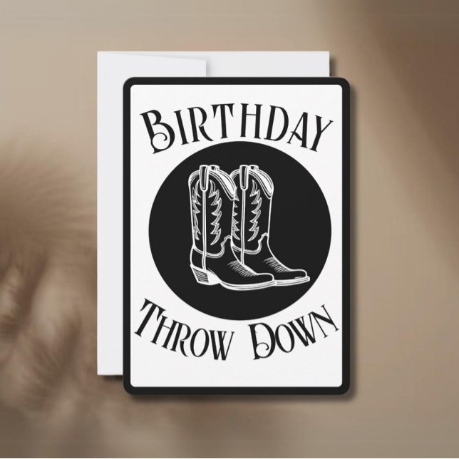 Custom Party Invitation - Country Rodeo Birthday (Cowboy Boots Birthday Party)