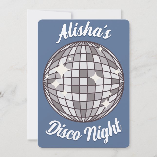 Custom Party Invitation - Disco Birthday Party (Front)