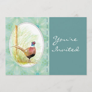 Custom Party Invite Custom Ring-Necked Pheasant