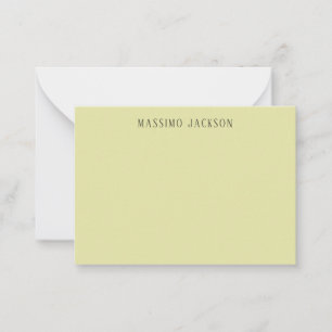 Custom pastel color personalized minimalist name card