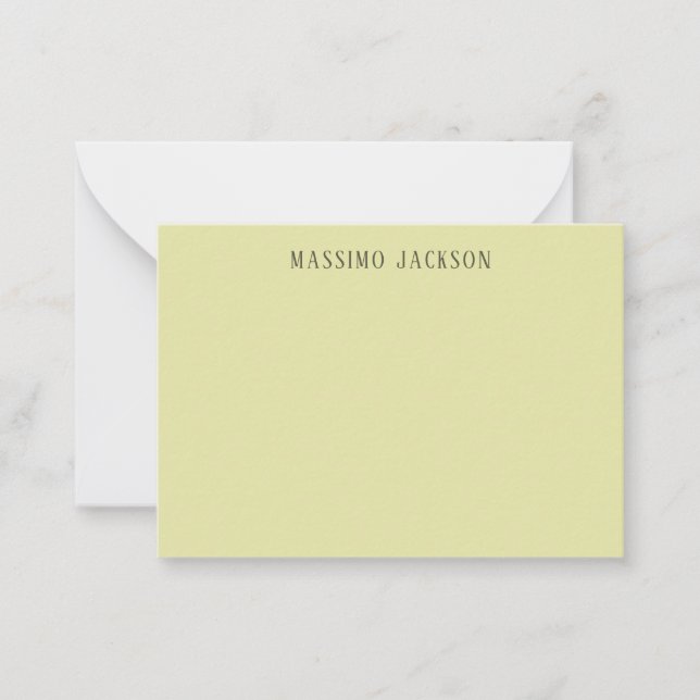 Custom pastel colour personalised minimalist name card (Front)