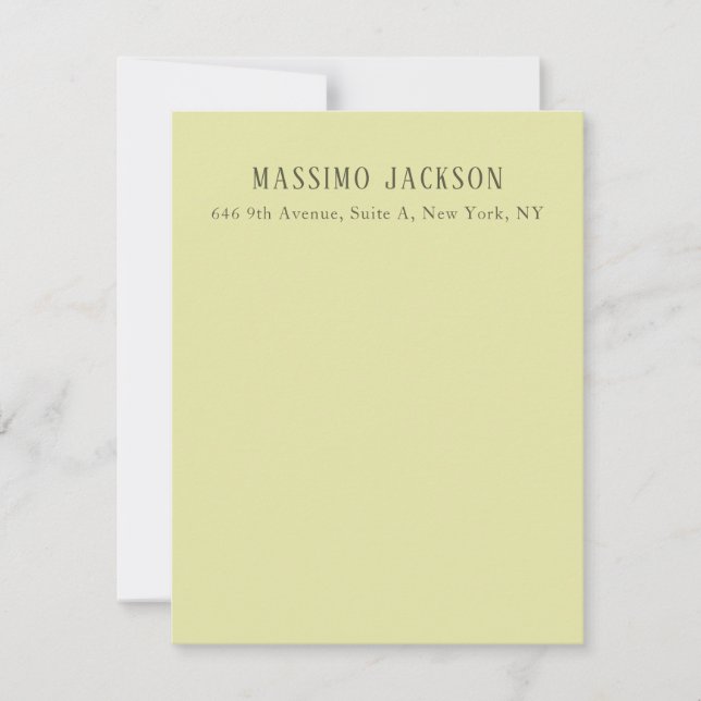 Custom pastel colour personalised minimalist name card (Front)