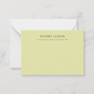 Custom pastel colour personalised minimalist name card