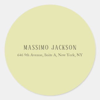 Custom pastel colour personalised minimalist name classic round sticker