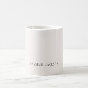 Custom pastel colour personalised minimalist name coffee mug