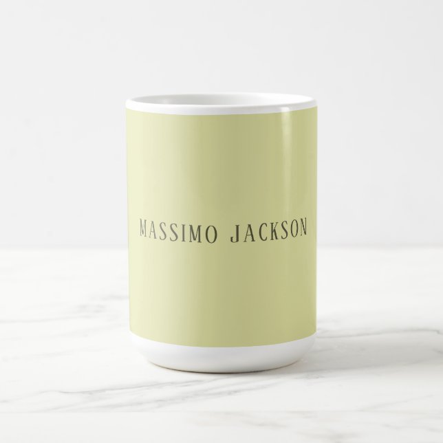 Custom pastel colour personalised minimalist name coffee mug (Center)