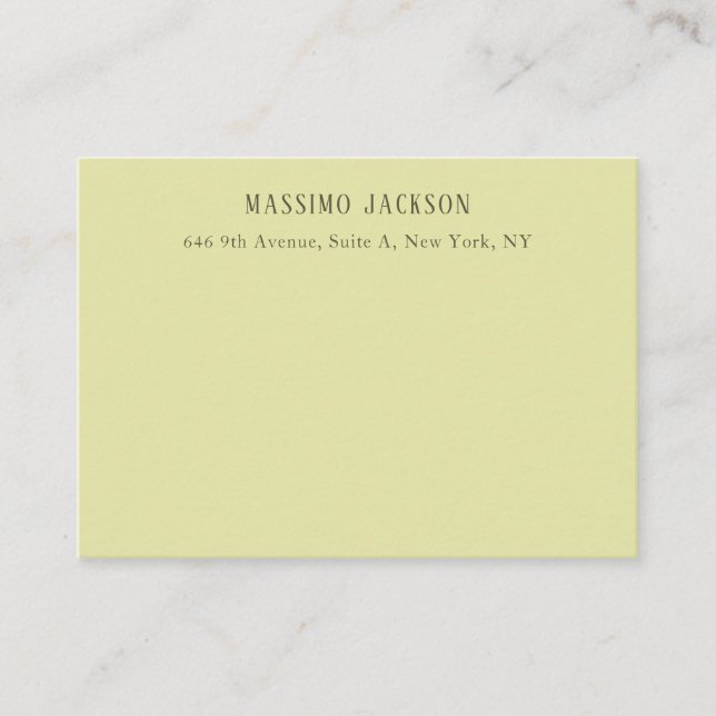 Custom pastel colour personalised minimalist name enclosure card (Front)