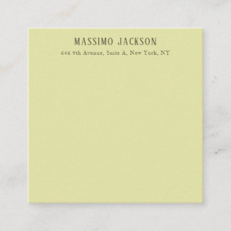 Custom pastel colour personalised minimalist name enclosure card