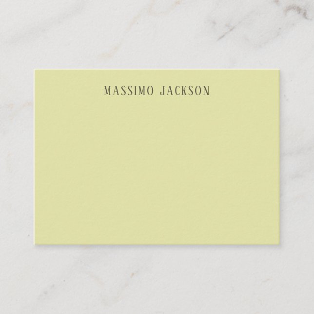 Custom pastel colour personalised minimalist name enclosure card (Front)