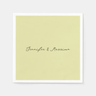 Custom pastel colour personalised minimalist name napkin