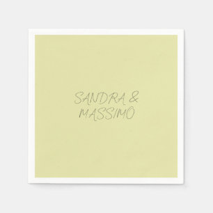 Custom pastel colour personalised minimalist name napkin