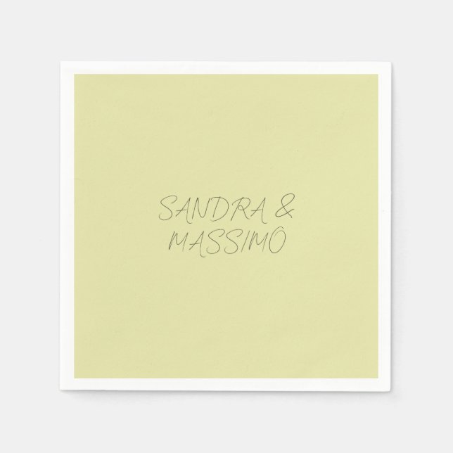 Custom pastel colour personalised minimalist name napkin (Front)