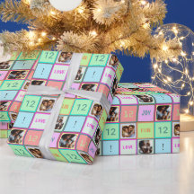 Custom Pastel Colourful Squares with Text, 3 Photo