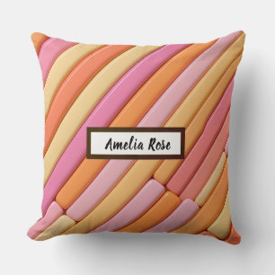 Custom Pastel Geometric Throw Pillow – Abstract