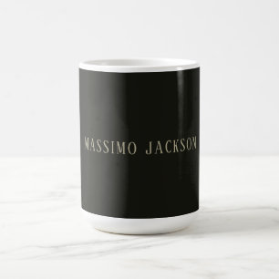 Custom pastel grey personalized minimalist name coffee mug