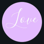 Custom Pastel Mauve Solid Colour Minimalist Weddin Classic Round Sticker<br><div class="desc">Loveable light spring purple mauve colour. Minimalist simple modern trendy chic style pastel aestethic in lavender solid colour. Mauve home decor,  mauve aesthetic decor,  mauve kitchen,  mauve colour.</div>