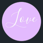 Custom Pastel Mauve Solid Colour Minimalist Weddin Classic Round Sticker<br><div class="desc">Loveable light spring purple mauve colour. Minimalist simple modern trendy chic style pastel aestethic in lavender solid colour. Mauve home decor,  mauve aesthetic decor,  mauve kitchen,  mauve colour.</div>