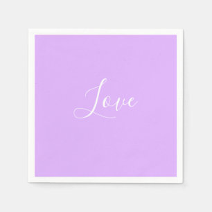 Custom Pastel Mauve Solid Colour Minimalist Weddin Napkin