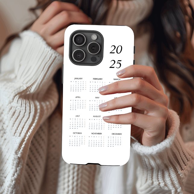Custom Pastel Mint 2025 Calendar  iPhone Case (Creator Uploaded)