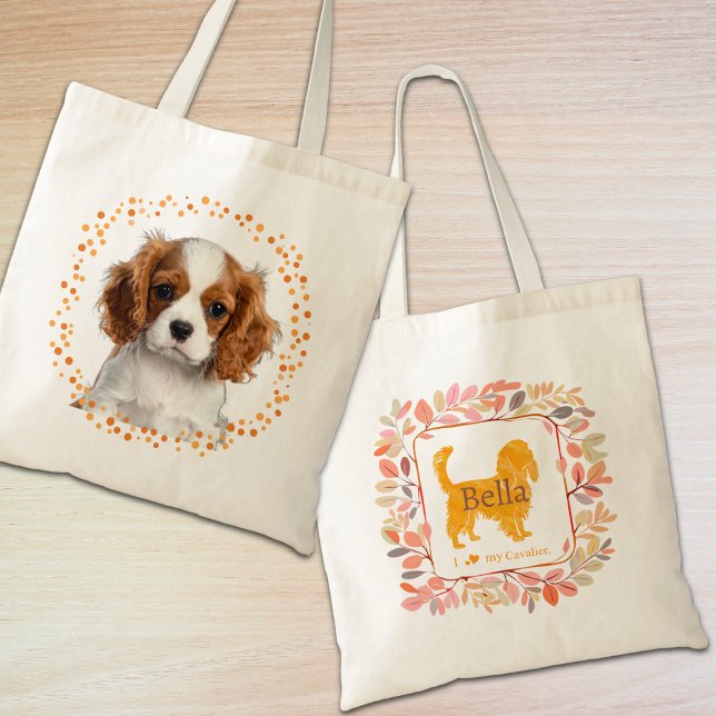 Custom pastel orange cavalier tote bag Photo (Creator Uploaded)