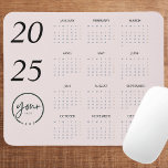 Custom Pastel Pink 2025 Calendar with Your Logo Mouse Mat<br><div class="desc">Elevate your workspace and branding with this custom pastel pink 2025 calendar mouse pad featuring your logo. Perfect for professionals, businesses, and organisations, this sleek design combines a functional full-year calendar with a chic pastel pink background. Add your logo to make it uniquely yours—ideal for promoting your brand while offering...</div>