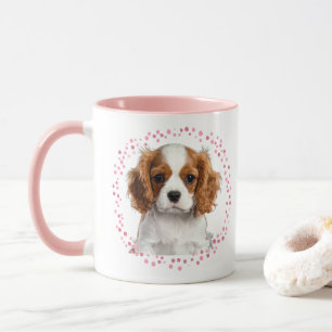 Custom pastel pink cavalier mug Photo Personalised