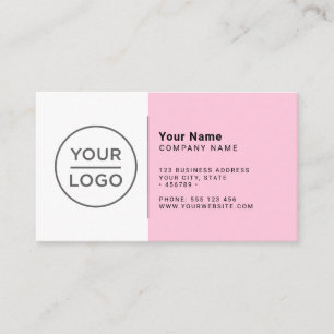 Custom pastel pink modern minimalist any color business card