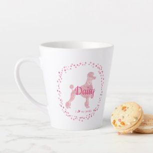 Custom Pastel Pink Poodle Silhouette mug