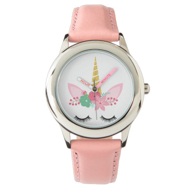 CUSTOM PASTEL PINK UNICORN WATCH (Front)