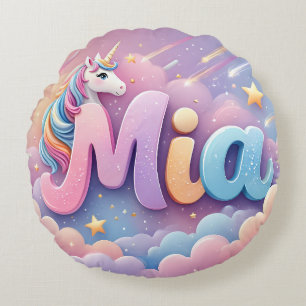 Custom Pastel Unicorn Name Pillow